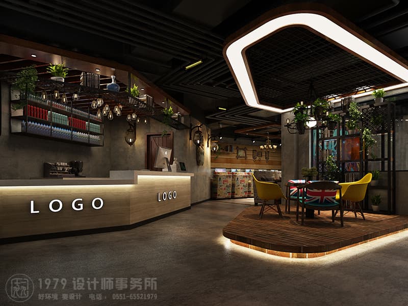 合肥銅陵路網(wǎng)咖吧臺(tái)設(shè)計(jì)效果圖